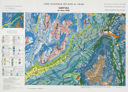 Carte écologique des Alpes. Albertville 72 x 52 cm, 1/50 000