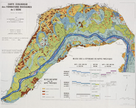 Carte écologique des formations riveraines de la Basse-Isère 76 x 60 cm, 1/20 000